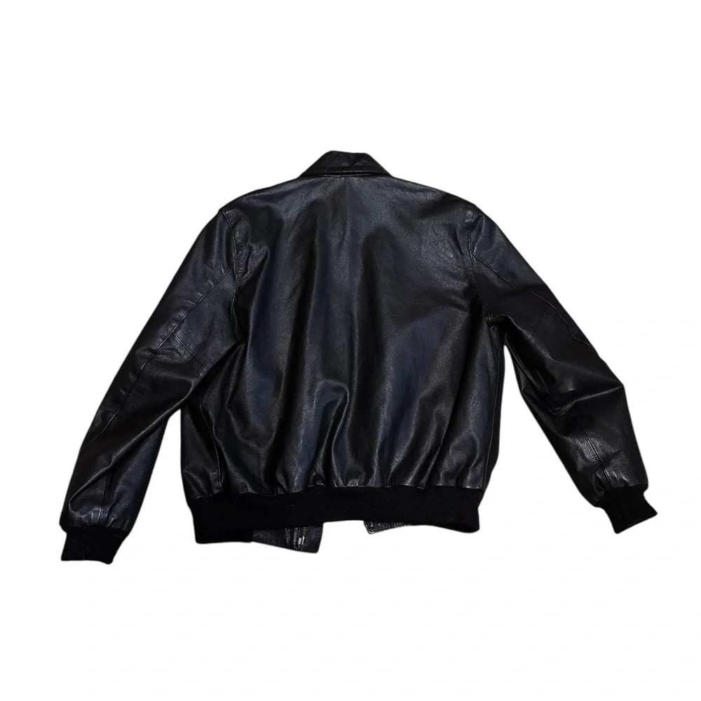 Kids Youth Vintage A2 Leather Flight Jacket Size 14 San Diego Leather Black